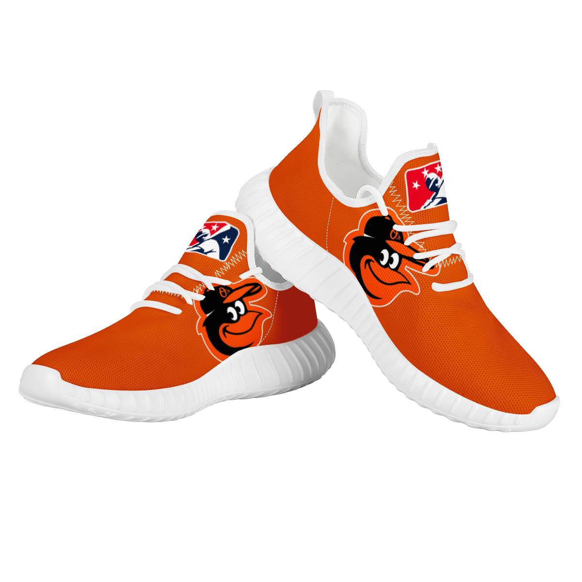 Women's Baltimore Orioles Mesh Knit Sneakers/Shoes 001